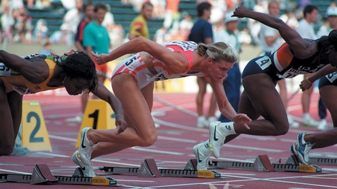 Katrina Krabbe, svetovna prvakinja 1999 v teku na 100 m, je skušala preslepiti komisijo s tujim urinom. (foto: *)