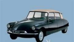 1951 - citroën DS 19 - Med prestižnimi avtomobili v 50. letih sta bila še vedno na najvidnejših mestih rolls-royce in mercedes, oba seveda z novimi modeli, prvi s tradicionalnim, drugi s preoblečenim dirkalcem, supermodernim 300 SL.  V Ameriki so si proizvajalci konkurirali s »cestnimi križarkami«, a kljub  njihovemu bogato kromanemu blišču – na tem mestu raje omenjamo Citroënovo žabo DS 19 s hidravličnim vzmetenjem in povsem novo estetiko.