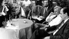 Diplomacija: slovenski vrh na brionskih pogajanjih (1991) // foto: Joco Žnidaršič