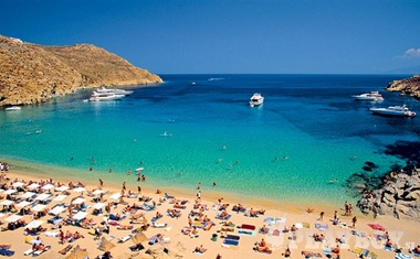 Paradise Beach, Mikonos, Grčija
