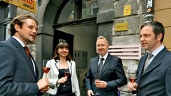 Martijn Oremus (IWC), Nathalie Le Reun (Jaeger-LeCoultre), član žirije Boštjan Nagode in Janko Zrim (Diners Magazine)