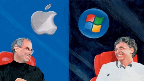 Vzpon tehnogigantov Apple in Microsoft