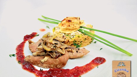 Gourmet: Čičerkin tatarec, račje prsi in brusnična omaka