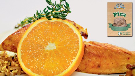 Gourmet: Pečena pira z mocarelo in puran s čilijem