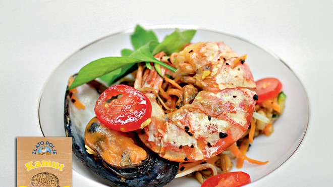 Gourmet: Kamut z morskimi sadeži (foto: Playboy Press)