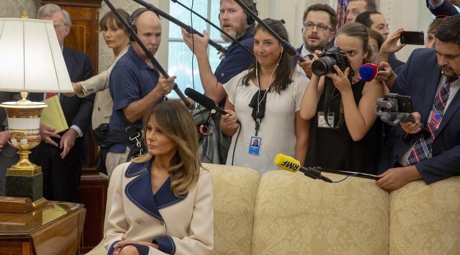 Predsednik Pahor in Melania Trump: Pogovarjala sta se v slovenščini (foto: Profimedia)