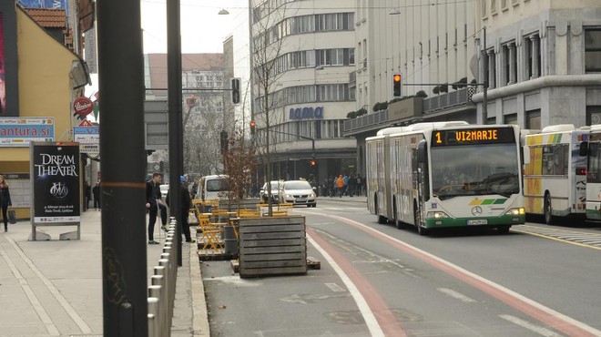 V Ljubljani bo zaradi del več dni spremenjen prometni režim na Slovenski cesti (foto: Arhiv AM)