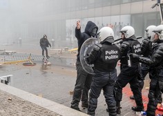 V Bruslju nasilje po protestih