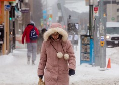 Bizarno vreme: Vzhod Kanade tokrat presenetljivo zasnežilo z juga!