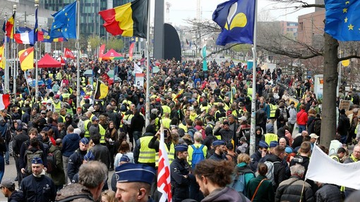 V Belgiji je 15.000 protestnikov zahtevalo odločnejše podnebne ukrepe