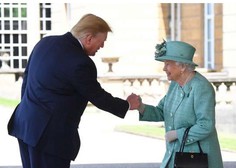 Britanska kraljica Trumpa sprejela v Buckinghamski palači