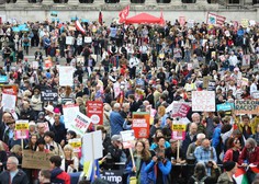 Na protestu proti Trumpu v Londonu več tisoč ljudi