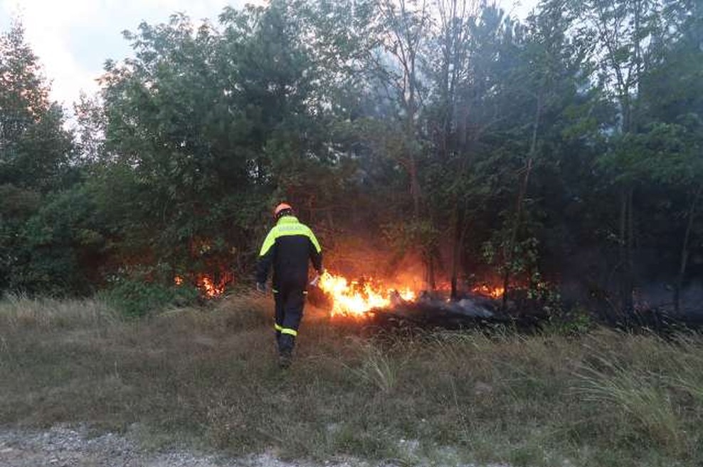 Požar na Cerju skoraj pogašen, požarišče bodo še nadzorovali (foto: STA/Rosana Rijavec)