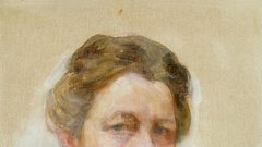 Avtoportret v belem, ok. 1907, olje na platnu, 43,7 x 35,3 cm, Narodna galerija, Ljubljana. Foto: Wikimedia Commons.