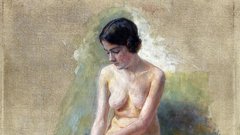 Ženski akt, ok. 1926, olje na platnu, 65 × 76 cm, zasebna last. Foto: Wikimedia Commons. Akt je iz zapuščine arhitekta Mihaela Osolina, dobrega prijatelja Kobilce. Po njegovi smrti je sliko podedovala družina Hribar, za katero je arhitekt Osolin prenovil grad Strmol.