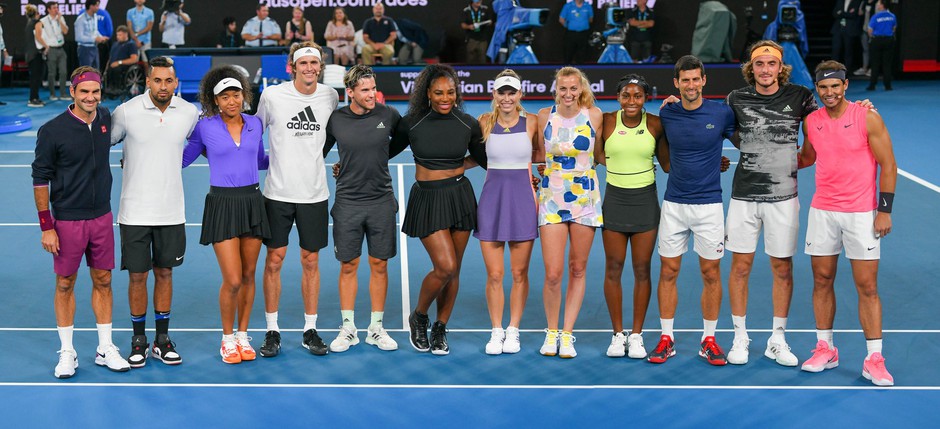 Zvezdniki tenisa na dobrodelnem dogodku za Avstralijo zbrali tri milijone evrov (foto: profimedia)