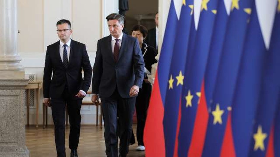 
                            Šarec v pogovoru s Pahorjem za predčasne volitve (foto: Daniel Novakovič/STA)