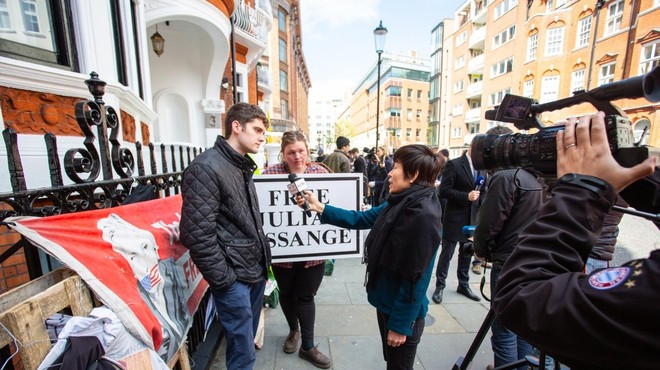 Na shodu proti izročitvi Juliana Assangea ZDA tudi znane osebnosti (foto: profimedia)