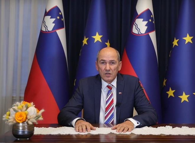 VIDEO: Nagovor predsednika vlade Janeza Janše državljanom (foto: Zajem zaslona)