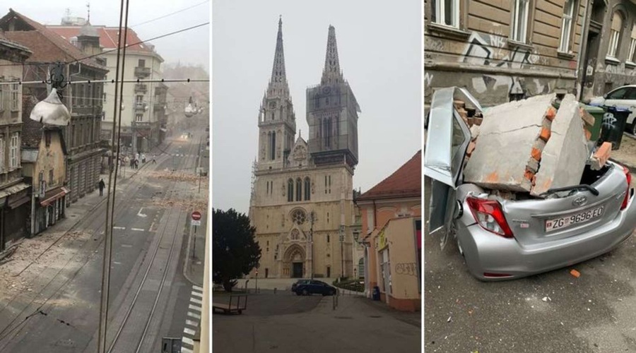 Hrvaško stresel potres z magnitudo 5,3, čutili so ga tudi v Sloveniji (foto: Hina/STA)