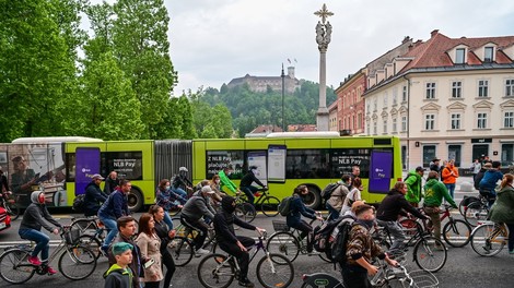 Protestni kolesarji znova na cestah slovenskih mest