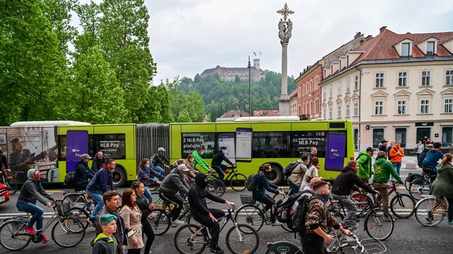 Protestni kolesarji znova na cestah slovenskih mest (foto: profimedia)