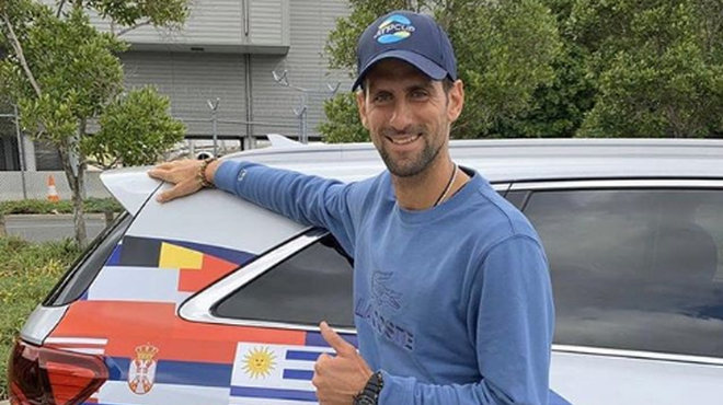 Novak Đoković se je zahvalil družini Sportklub, ki ga sledi po svetu (foto: Instagram Novak Djokovic)