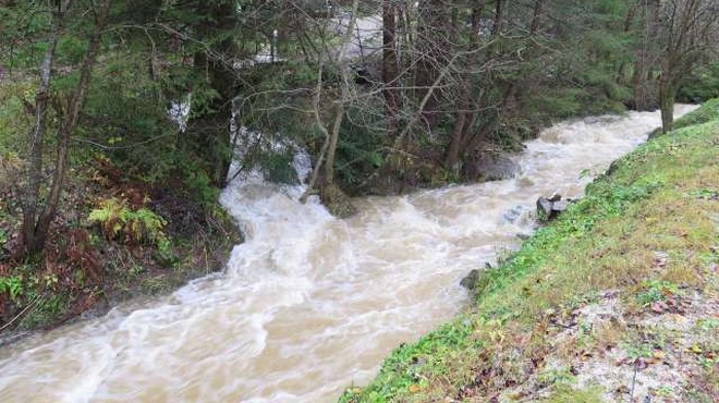 Zaradi padavin možna razlivanja rek in hudourniških vodotokov (foto: Andreja Seršen Dobaj/STA)