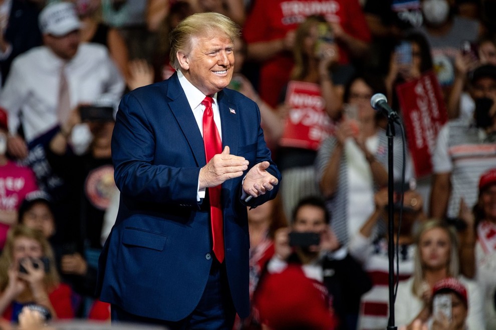 Na predvolilnem zborovanju Donalda Trumpa ni bilo pričakovane množice podpornikov