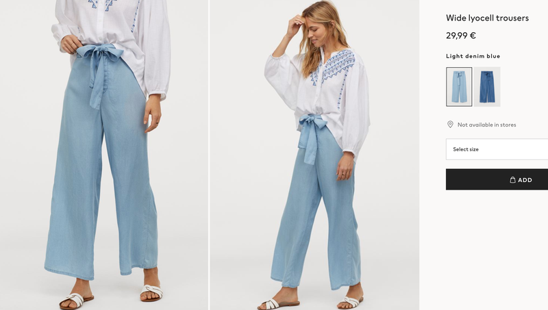 👉V H&M imaš največjo izbiro pareo hlač pri nas in zagotavljamo ti, da boš navdušena! 

Za te na fotki boš odštela le 29,99 €, v svojem najbližjem H&M-u pa jih najdeš tudi v temno modri barvi!

Instagram vplivnice pa je čisto obnorel tale ekstra model TUKAJ 👉