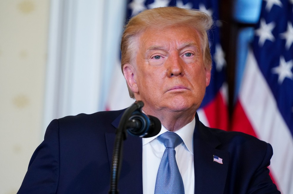 Donald Trump svoje privržence pozval k bojkotu Goodyeara zaradi prepovedi nošenja njegovih kap (foto: Profimedia)
