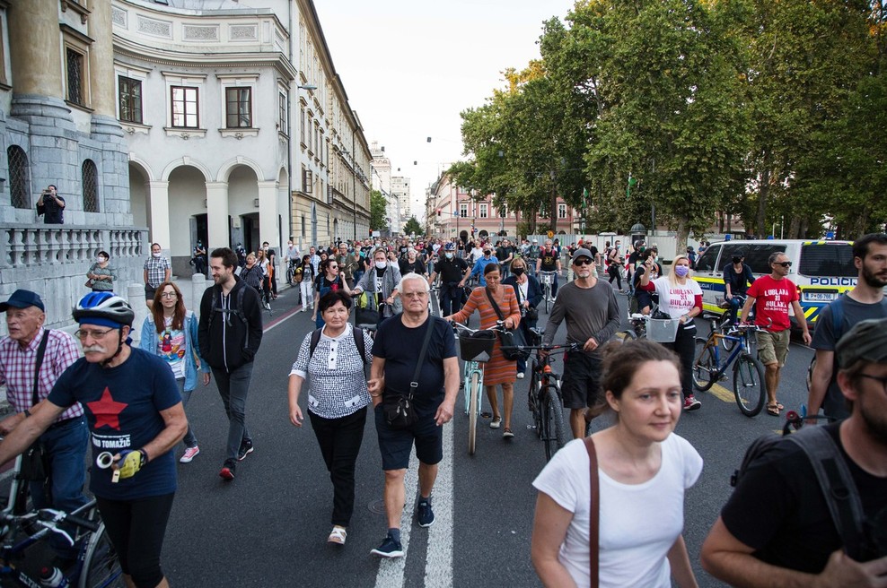 Protestniki spomnili, da ima v Sloveniji oblast ljudstvo (foto: profimedia)