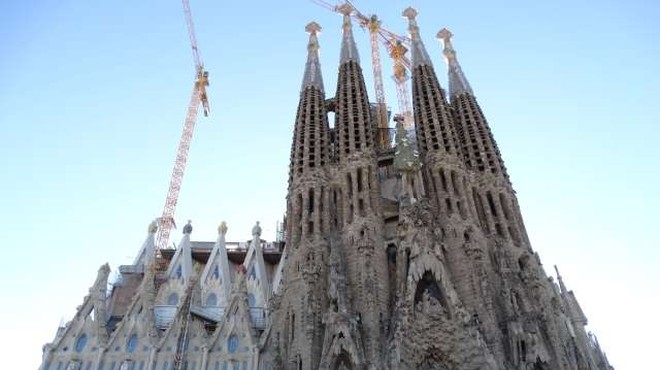 Dela na baziliki Sagrada Familia v Barceloni ne bodo končana leta 2026 (foto: Aljoša Rehar/STA)