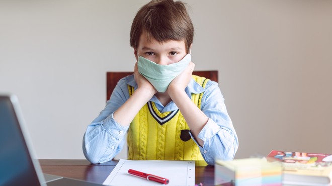 V OŠ Franceta Bevka zaradi okužb za učence četrtega razreda in predmetne stopnje pouk poteka na daljavo (foto: Profimedia)