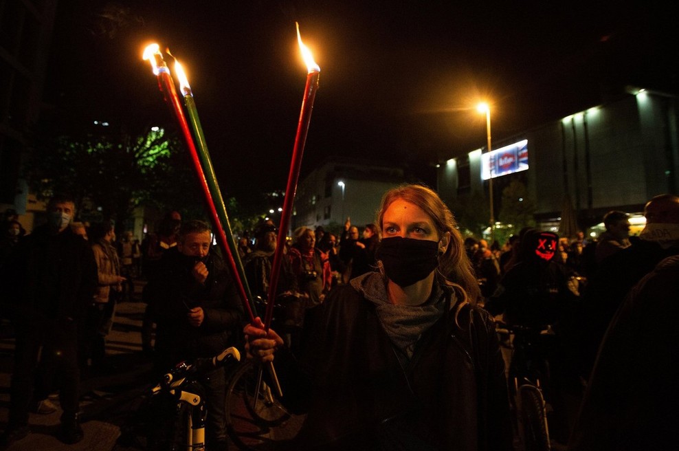 Petkovi protestniki zaradi varnosti znova na kolesih (foto: profimedia)