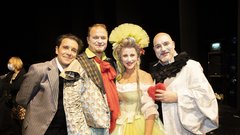 Solisti Slavko Savinšek, Matej Vovk, Martina Zadro in Jože Vidic