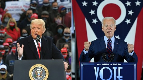 Biden še naprej zmanjšuje zaostanek za Trumpom, odločilnih le še pet držav