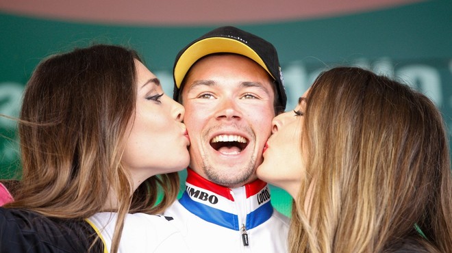 Primož Roglič kolesarsko sezono okronal še z zmago na dirki po Španiji (foto: Profimedia)