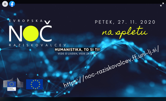 Evropska noč raziskovalcev 2020 z virtualnimi dogodki na temo raziskovanj in inovacij (foto: Evropska noč raziskovalcev)