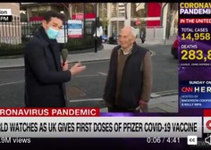 91-letni Britanec čez noč postal spletni hit, ko so ga na ulici povprašali o cepljenju