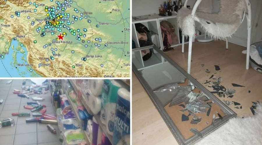 Močan potres z magnitudo 5,2 zjutraj stresel širše območje Zagreba (foto: STA)
