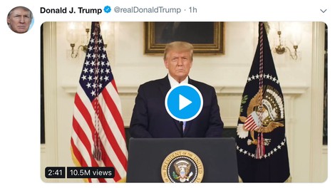 Twitter je Trumpov račun zaradi spodbujanja nasilja dokončno ugasnil