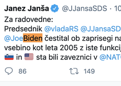 Janša poslal čestitko novemu ameriškemu predsedniku Bidnu