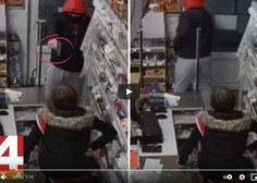 VIDEO: Zamaskiran vstopil v trgovino, zahteval denar, prodajalka pa z roko v bok: "Ne dam!"