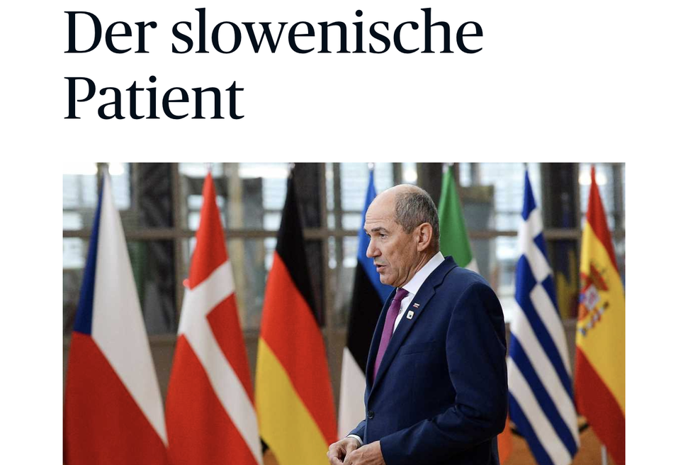 Avstrijski Die Presse kritičen članek o Janši naslovil "Slovenski pacient" (foto: Die Presse)