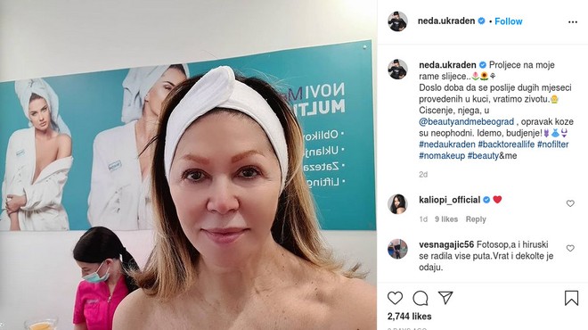 Neda Ukraden je pri svojih 70 letih (in brez vsake šminke) videti 'kot punčka' (foto: Neda Ukraden Instagram)