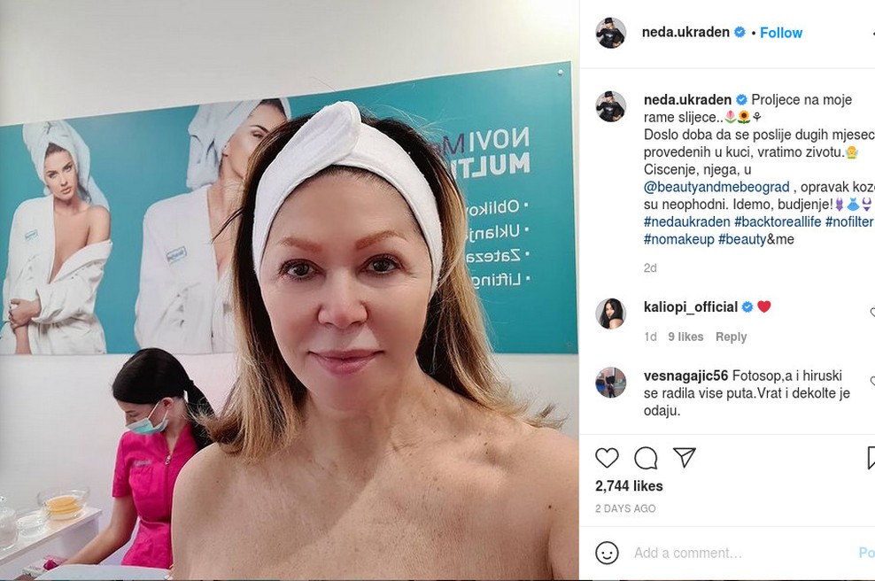 Neda Ukraden je pri svojih 70 letih (in brez vsake šminke) videti 'kot punčka' (foto: Neda Ukraden Instagram)