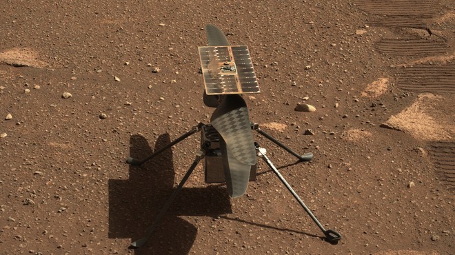 Helikopter Ingenuity opravil prvi polet na Marsu (foto: Jpl-Caltech/NASA)