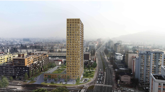 V ljubljanski Šiški kmalu začetek gradnje najvišjih stanovanjskih stavb v Sloveniji (foto: Spektra Invest)