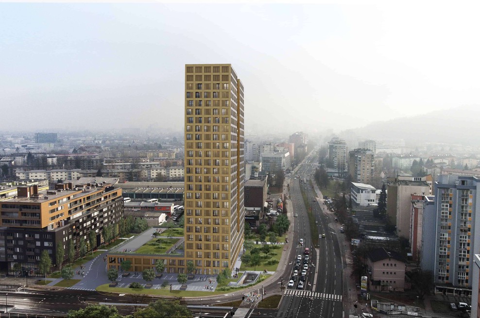 V ljubljanski Šiški kmalu začetek gradnje najvišjih stanovanjskih stavb v Sloveniji (foto: Spektra Invest)